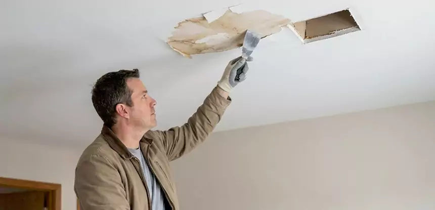 Ceiling Water Stain and Drywall Repair in Woodland Park