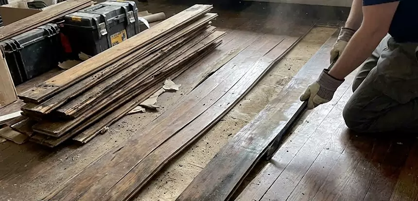 Wood Veneer Water Damage Repair Woodland Park
