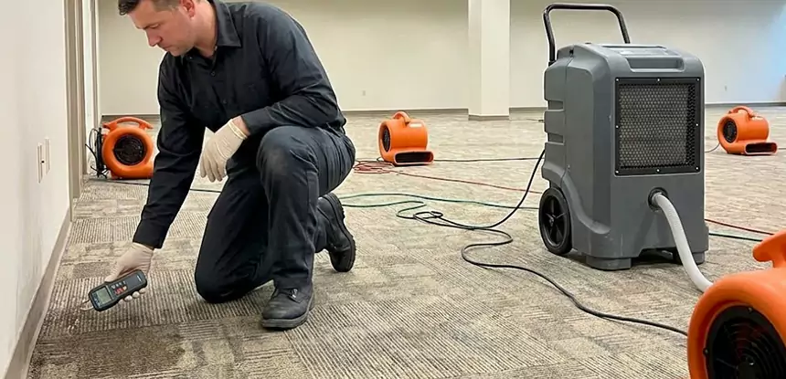 Drying Carpet Padding After Flood in Woodland Park